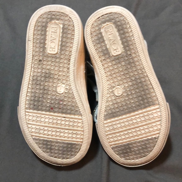 Girls GORGEOUS Gold Hi-top Sneakers - Picture 5 of 7